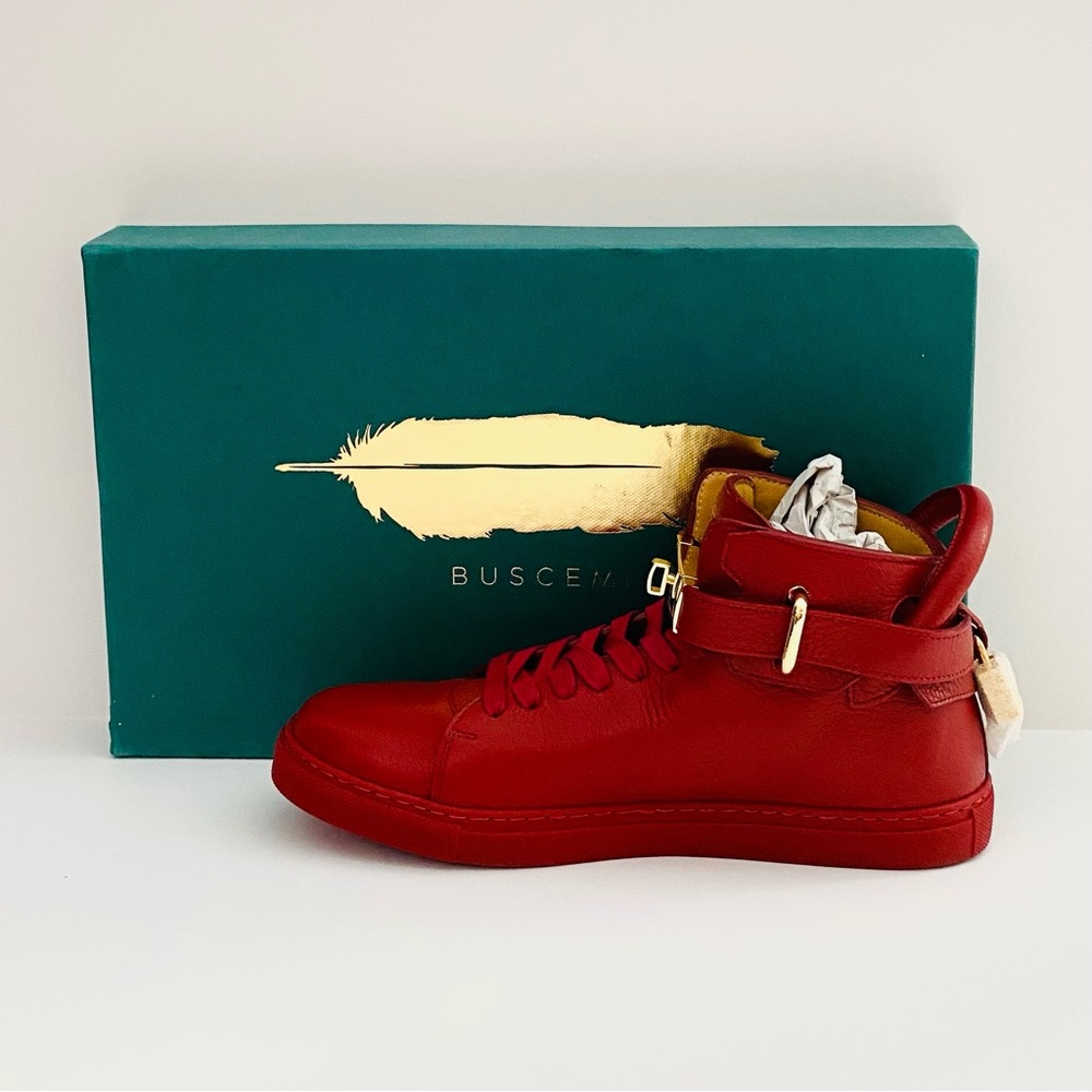 NWT: BUSCEMI Alce Dark Red Maroon Sneakers Men EU 40 (US 7)